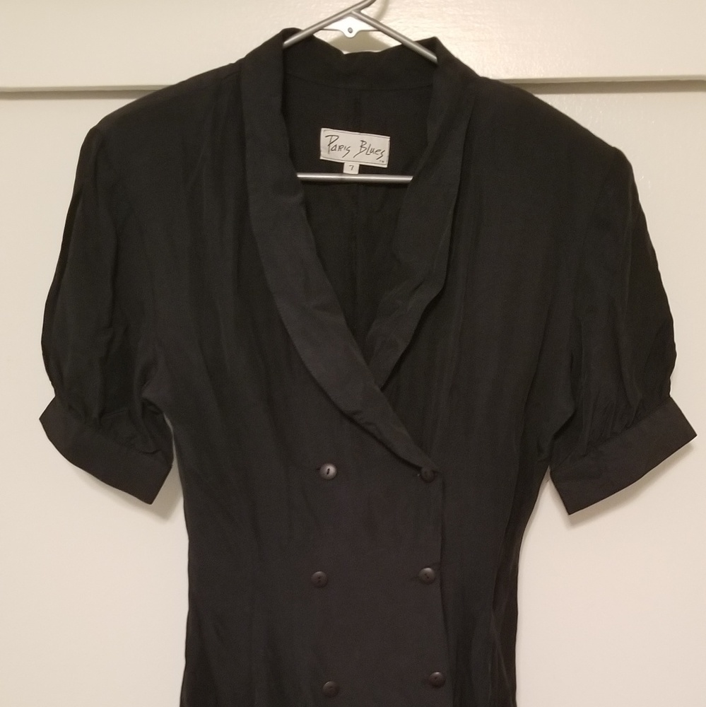 Vintage Navy double button 30s dress